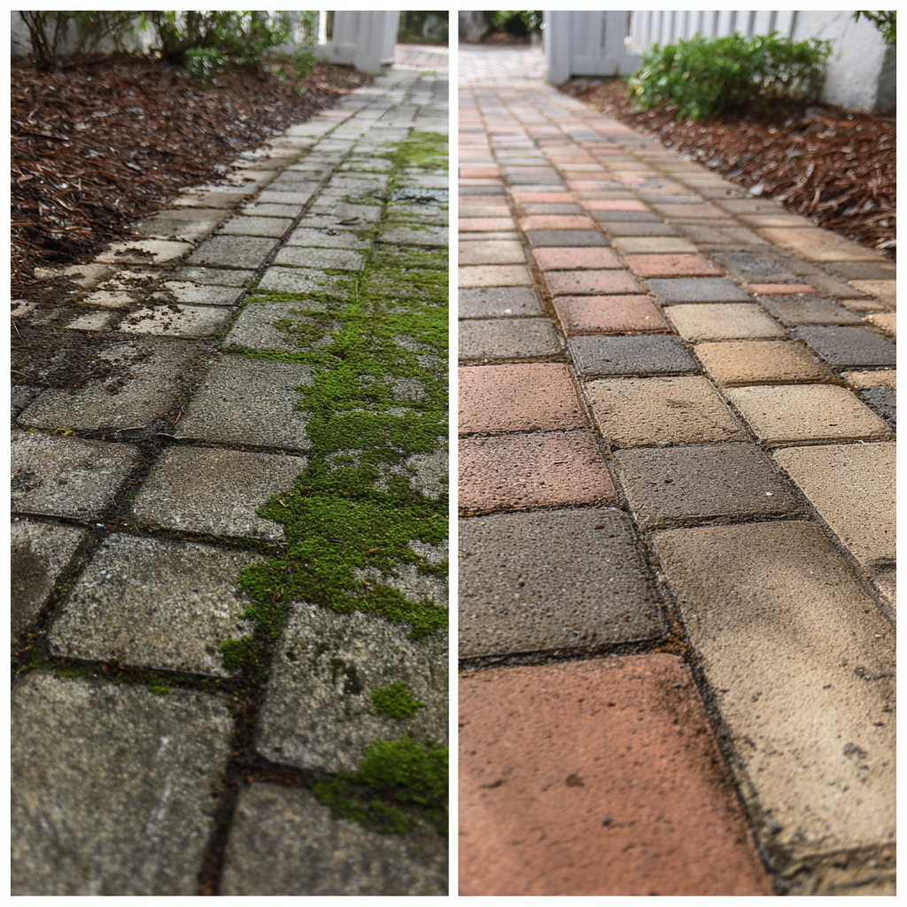 weeds in paver cracks