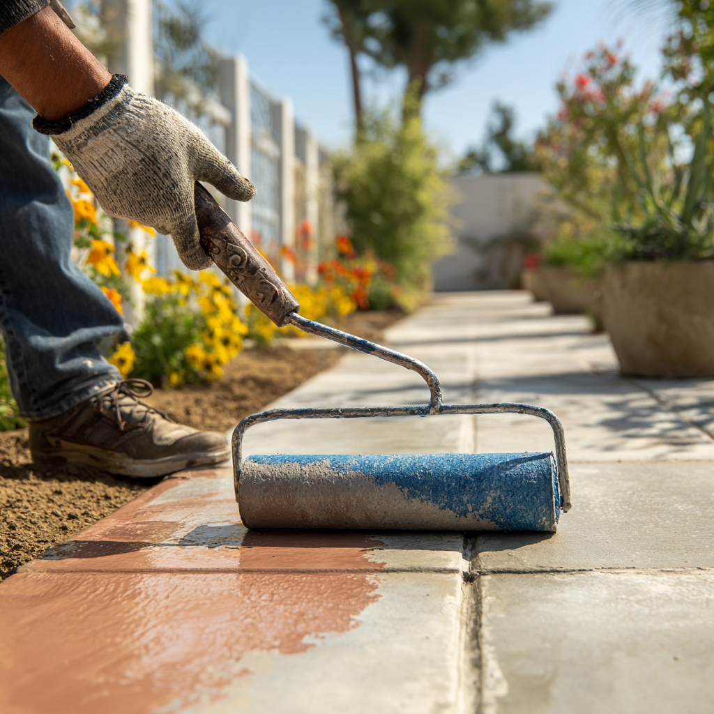 concrete paver driveway