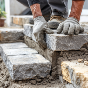 How to build patio paver steps