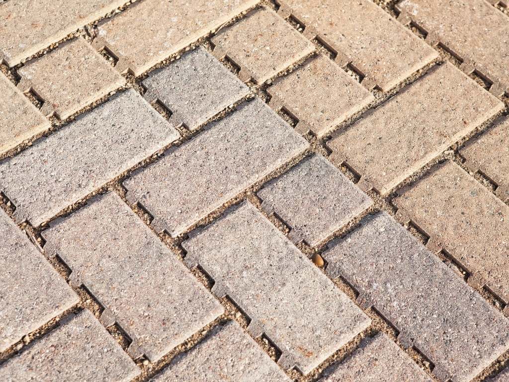 permeable pavers installed in a sidewalk