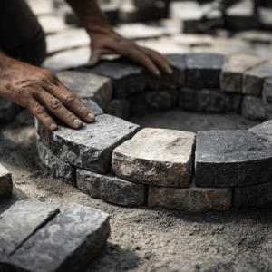 How many pavers do you need for a fire pit?