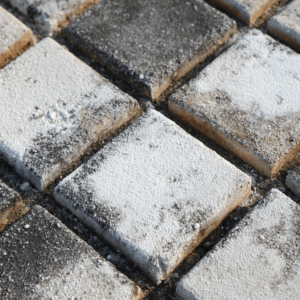 How to remove white haze from pavers?