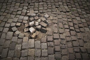 Old pavers on the floor