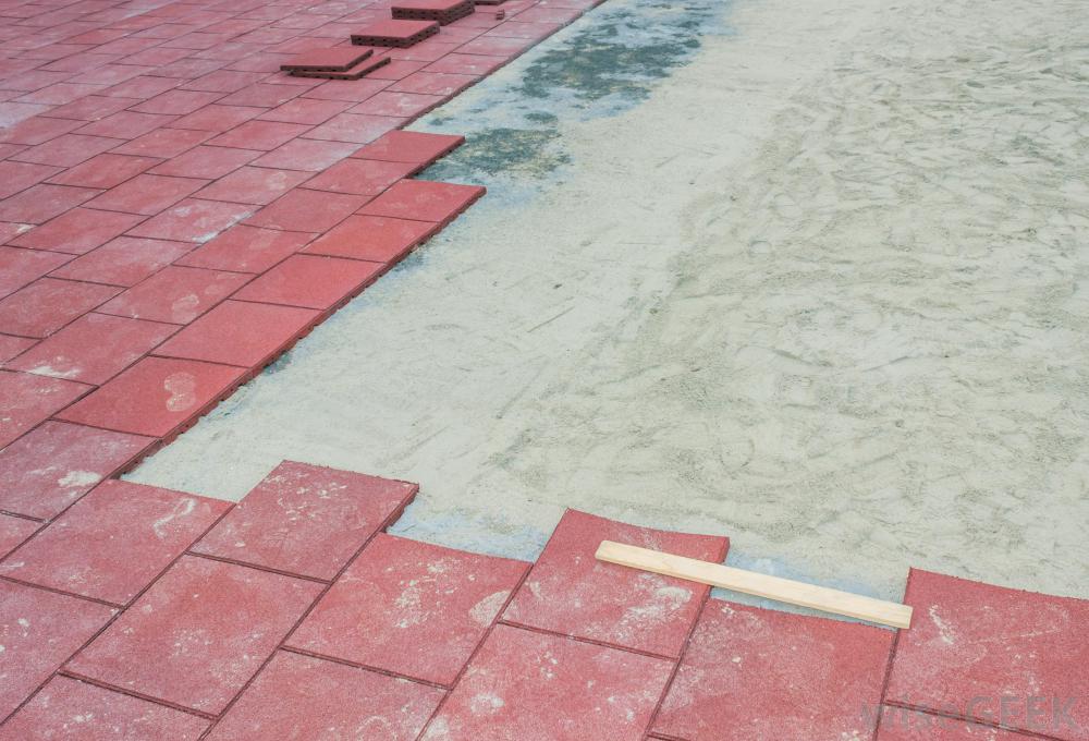 rubber patio pavers installation
