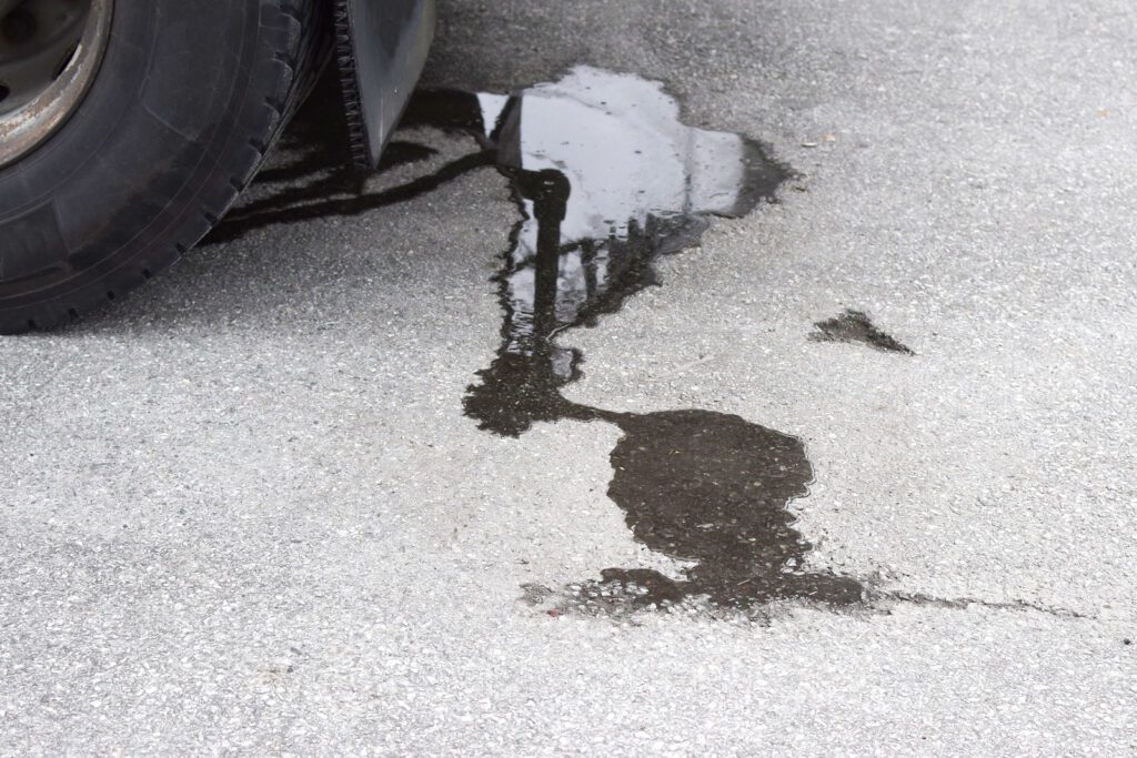 oil on driveway