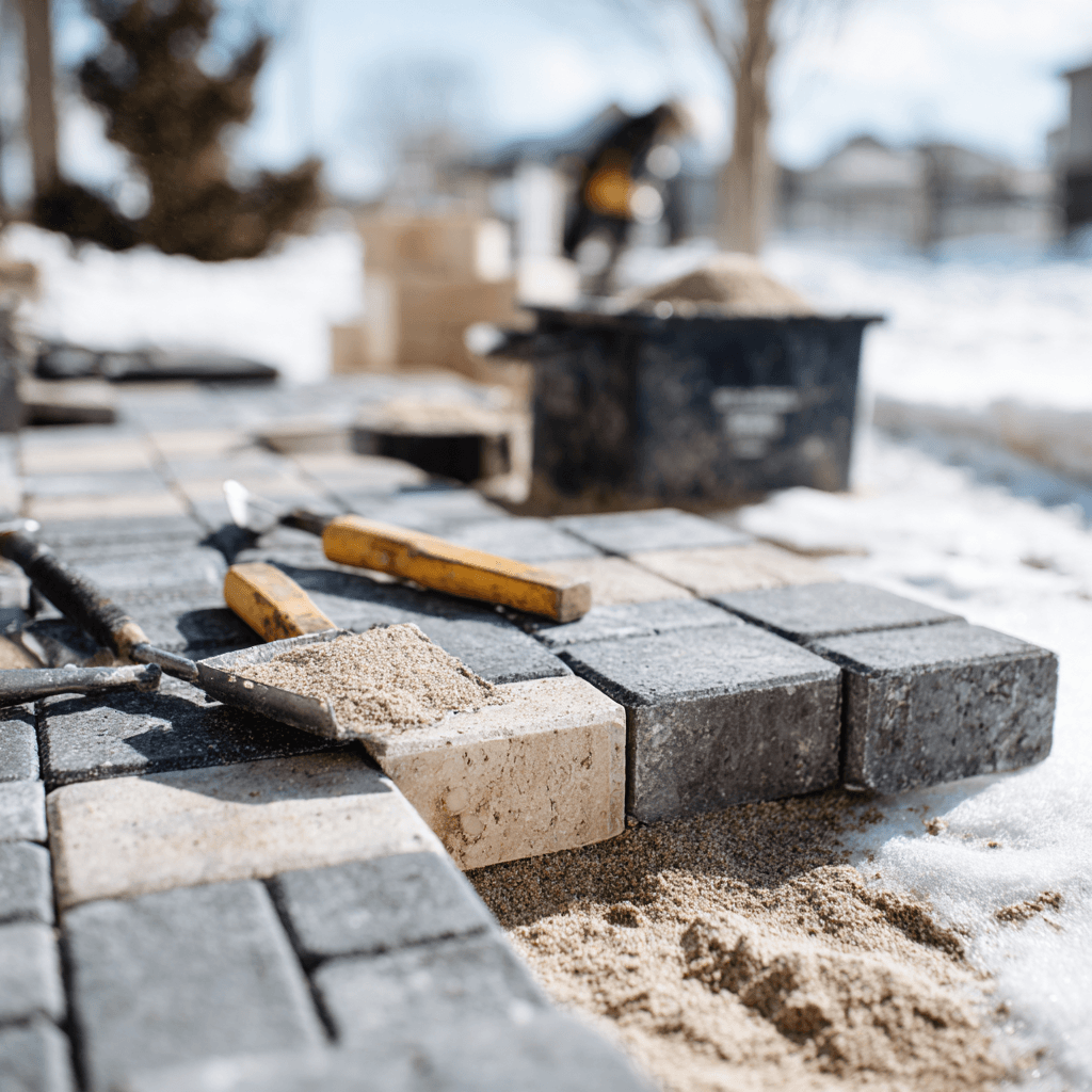 Can you install pavers in the winter?