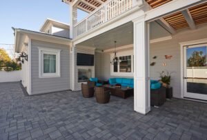 Color Pavers Go With Gray Houses