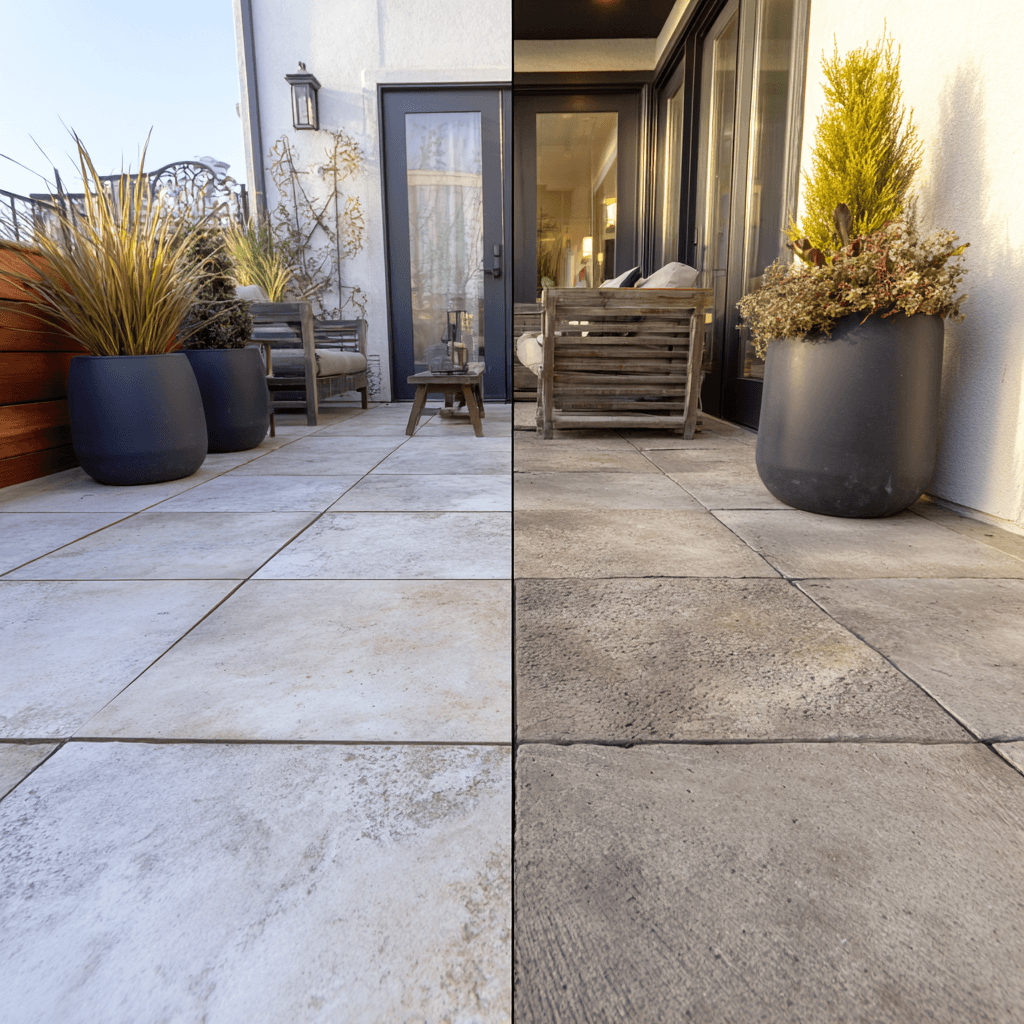 Porcelain vs concrete pavers