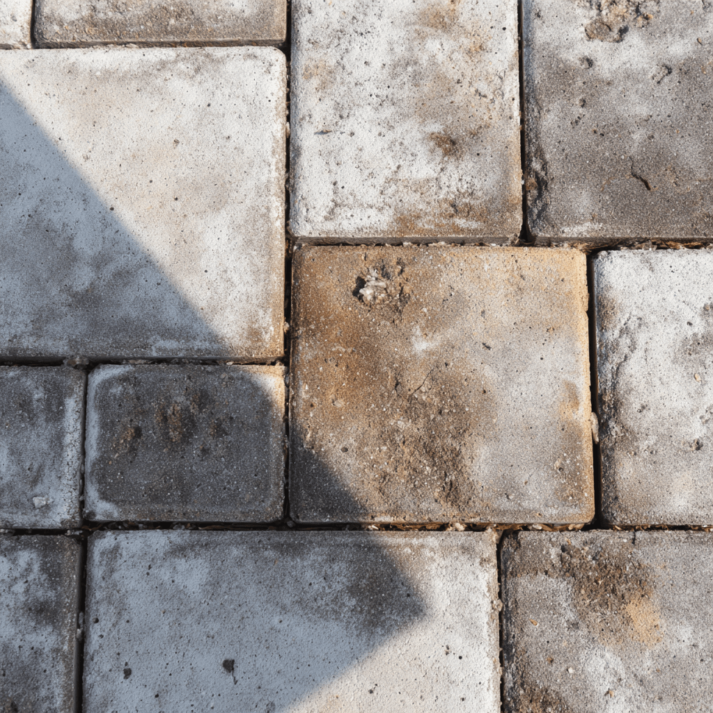 White stuff on bricks