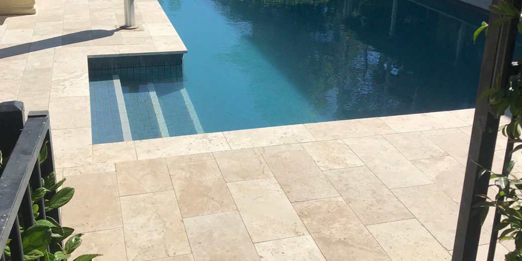 How to install paver coping on a fiberglass pool JS Brick Pavers