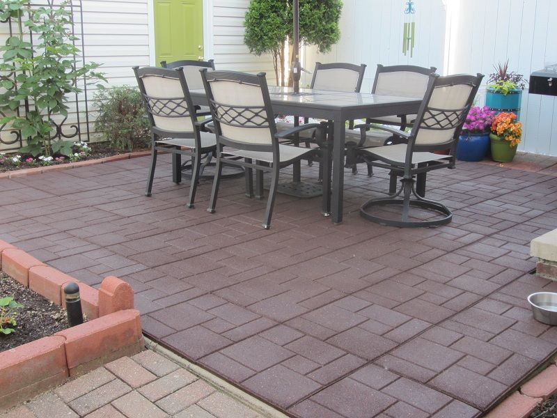 rubber patio pavers
