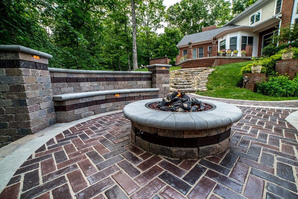 bullnose paver fire pit