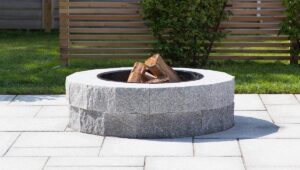 can you put a fire pit on rubber pavers