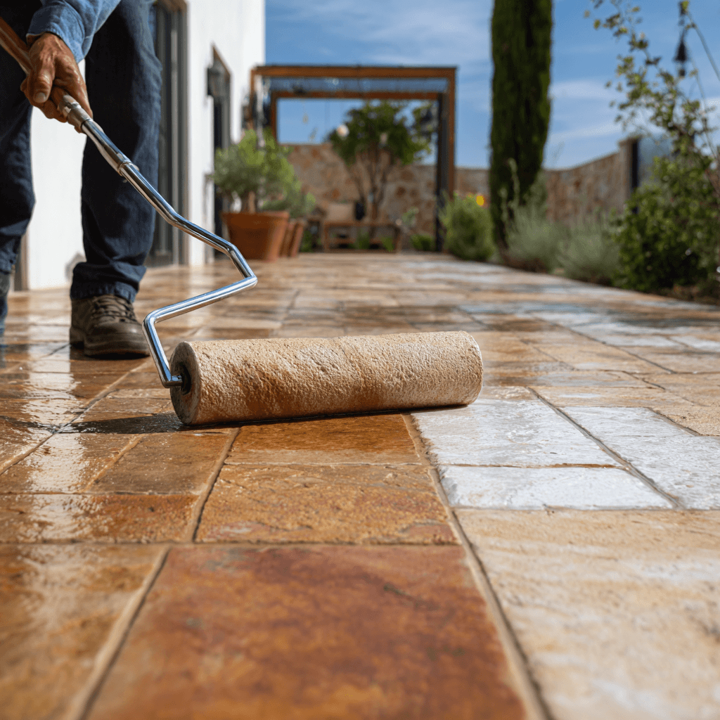 How to seal travertine pavers