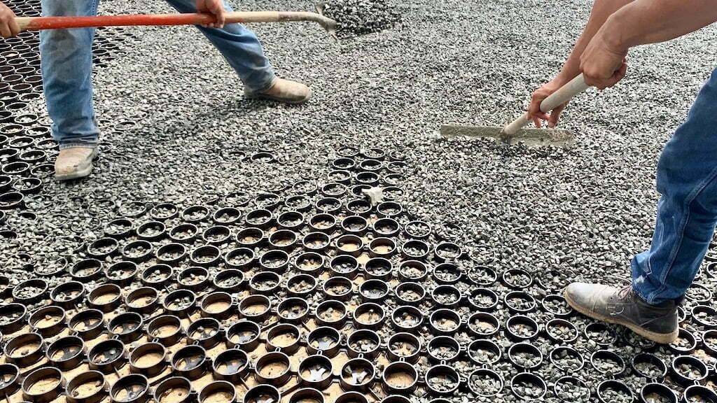 permeable paver installation