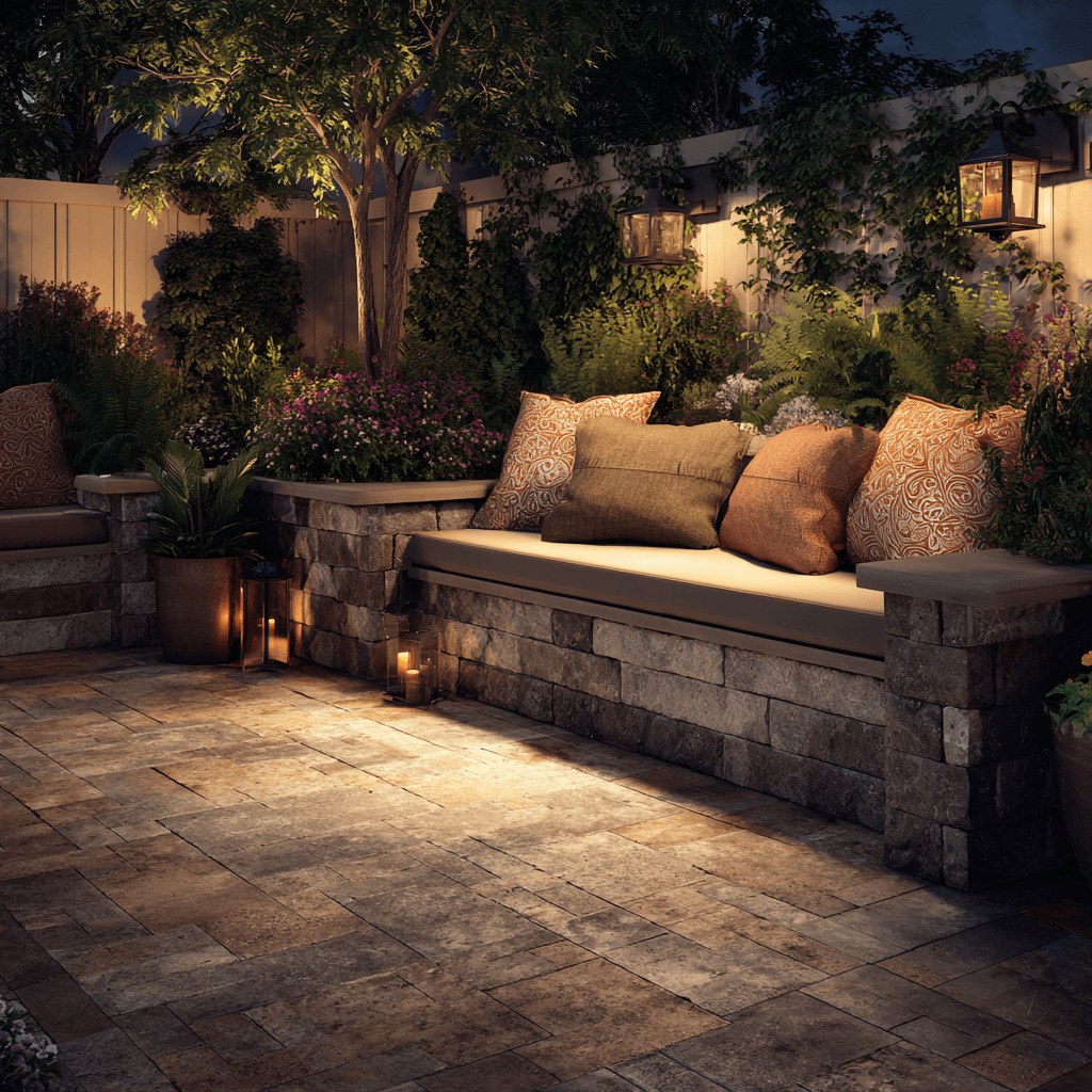 Paver bench seating