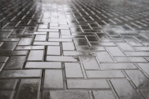 Can the paver base get wet?