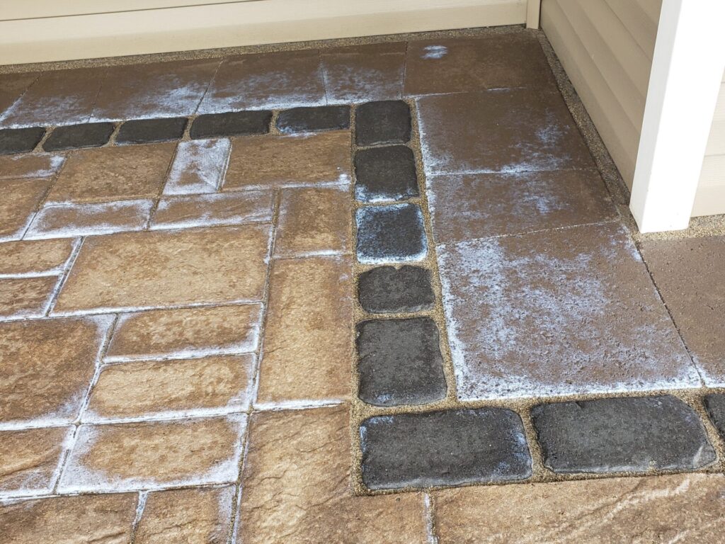 Efflorescence on pavers