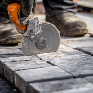 How to cut concrete pavers