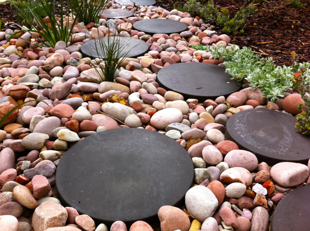 round concrete pavers