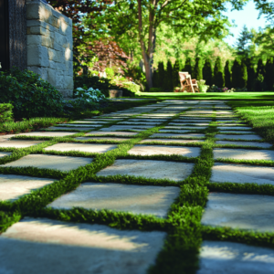 Pavers with turf: a stylish and sustainable landscaping solution