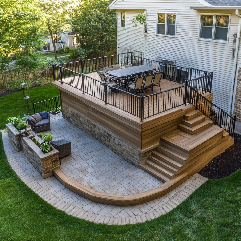 Check out 5 popular deck designs with pavers | JS Brick Pavers