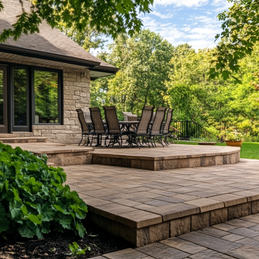 Check out 5 popular deck designs with paver patios