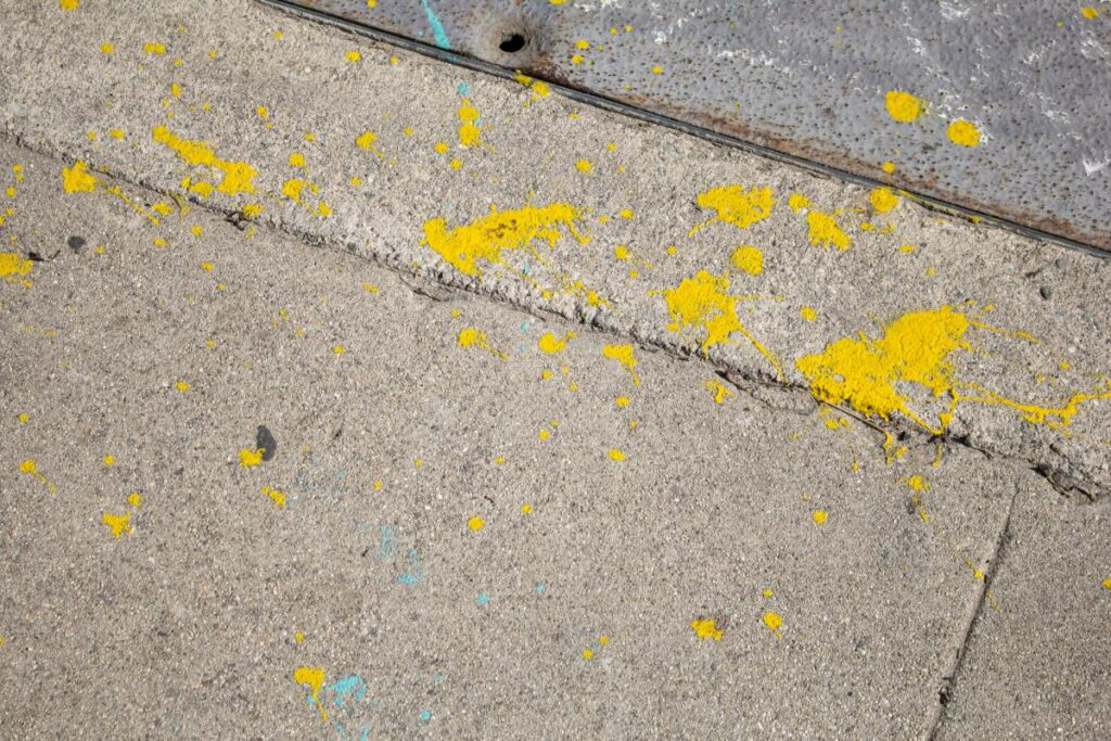 paint spill on pavers