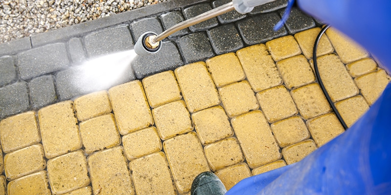 pressure wash pavers