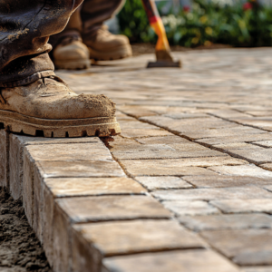 A step-by-step guide to edging a paver patio