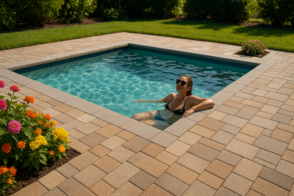 How to build a hot tub base with pavers