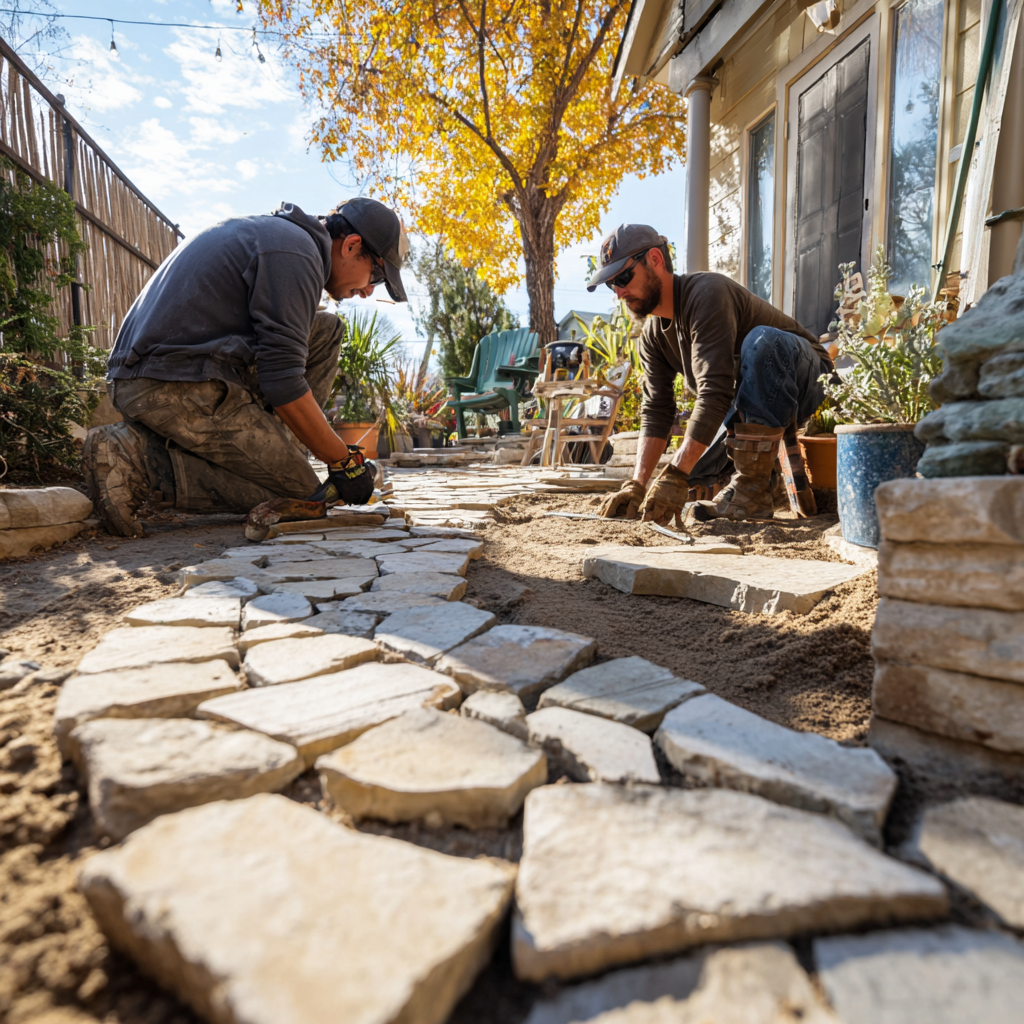 How to pave a patio with flagstone