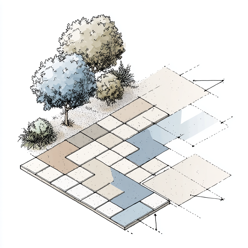 Check out the recommended slope for a paver patio