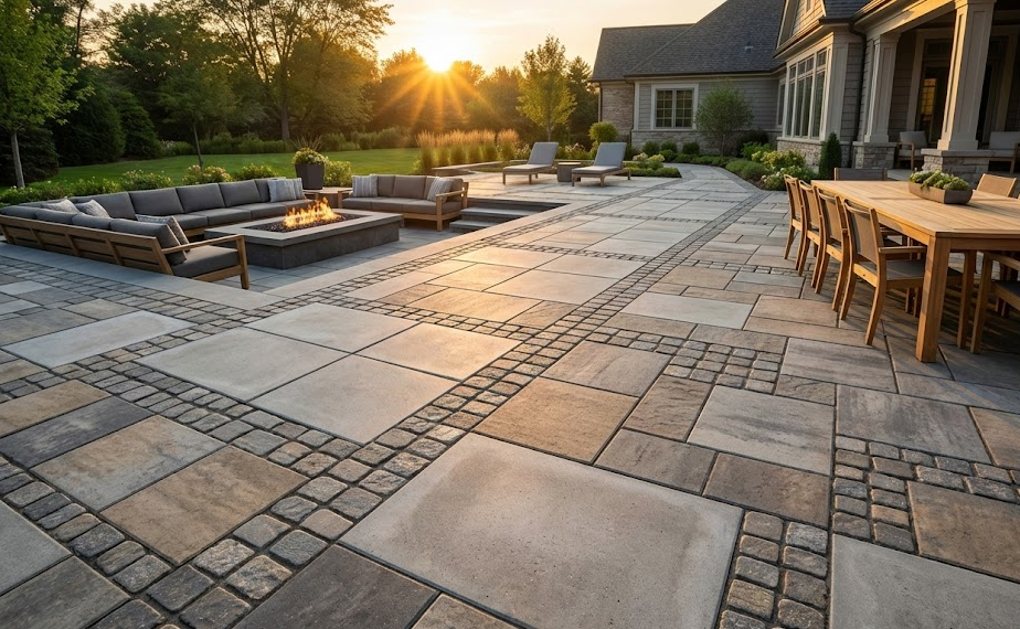 concrete pavers sizes and shapes