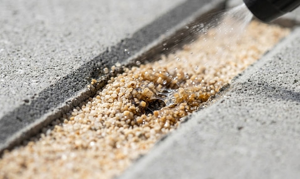 Polymeric sand for pavers