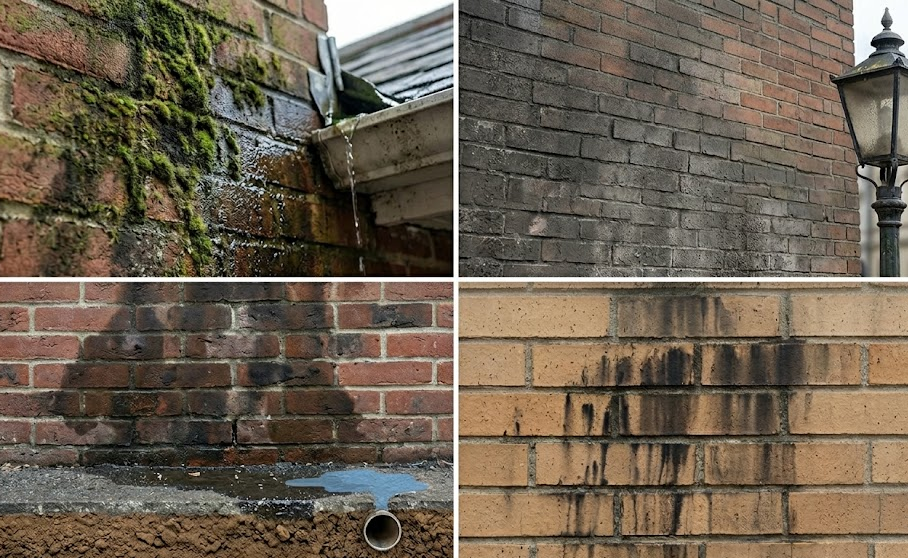 why do bricks turn black