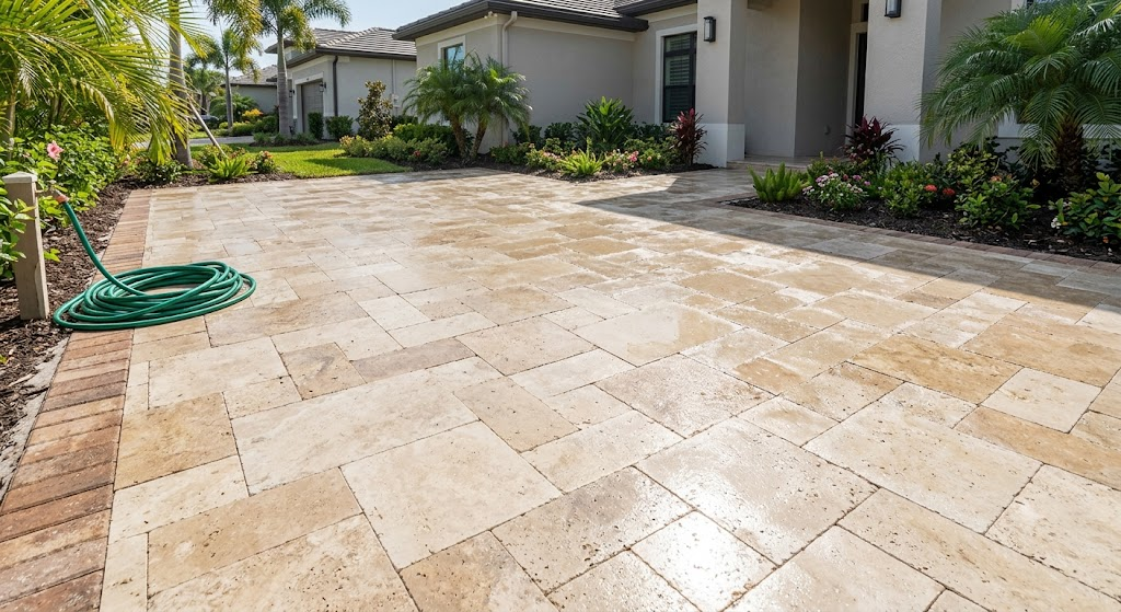 how to clean stone pavers