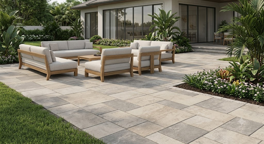 stone pavers over concrete
