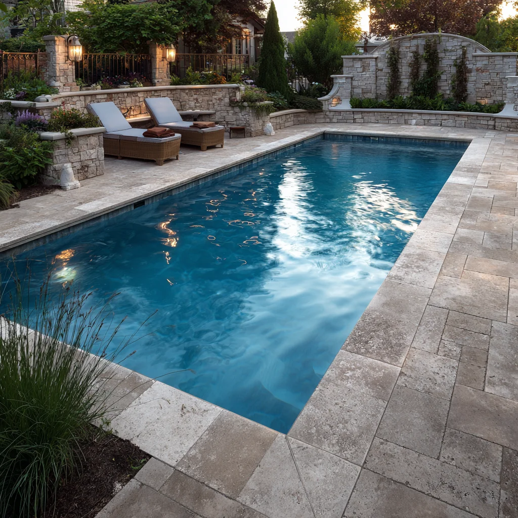 Marble vs travertine pool deck: how to make the best choice