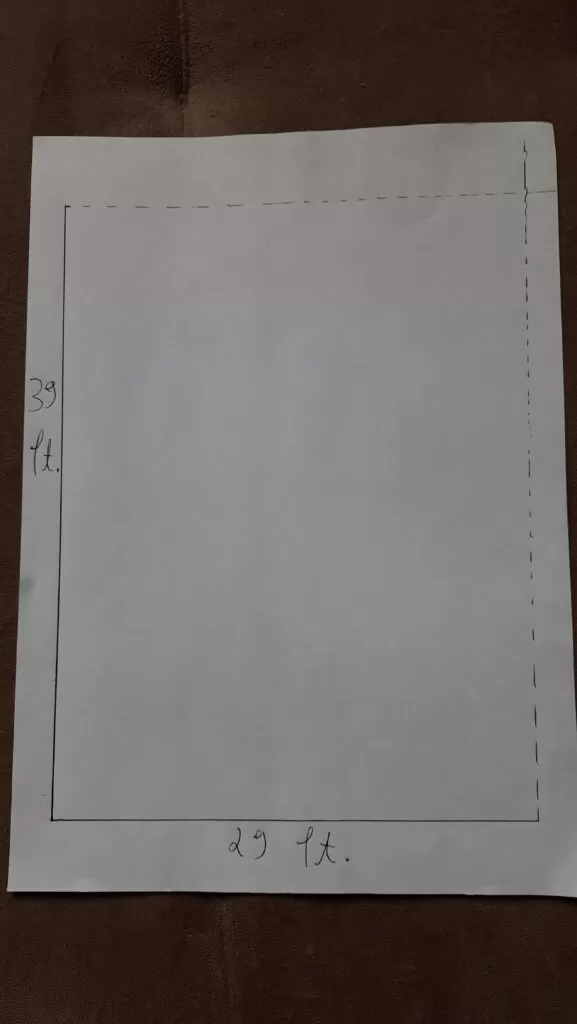 Sketch of curved paver with straight lines