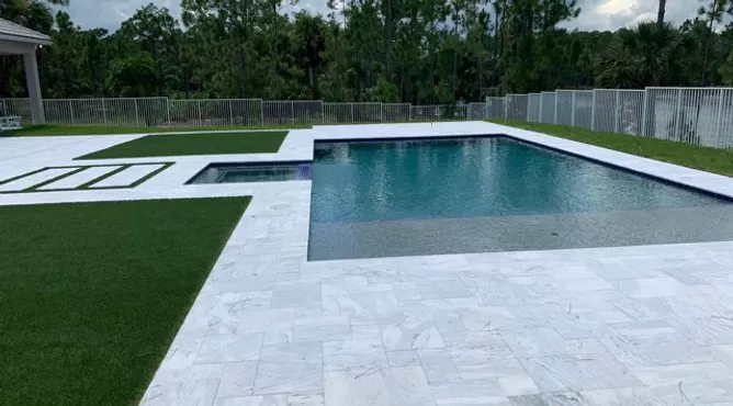 Marble vs Travertine Pool Deck