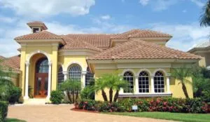 Pavers Go With a Yellow House