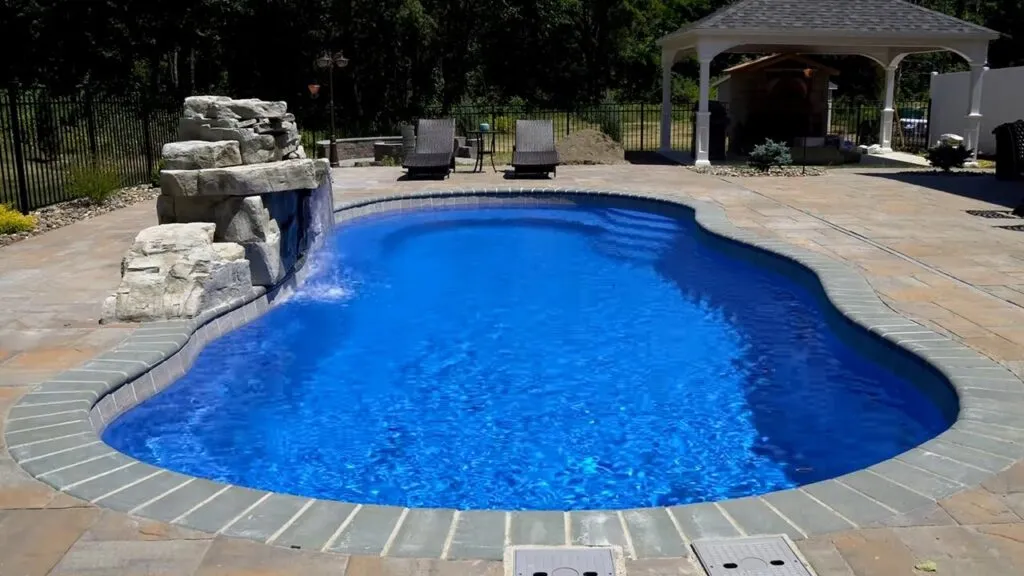 fiberglass pool paver coping