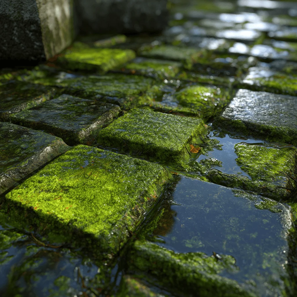 How to clean algae from a concrete patio with 4 methods