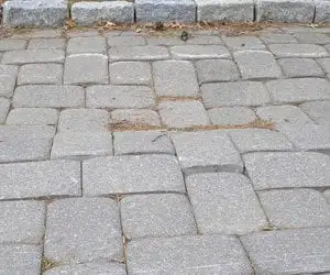 Sunk paver steps