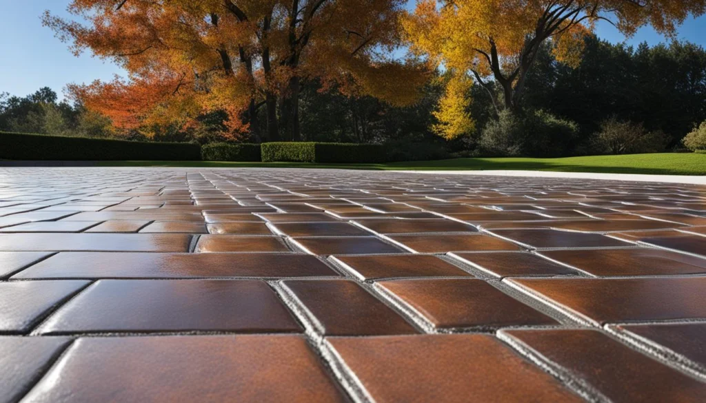 Discolored pavers from outside elements