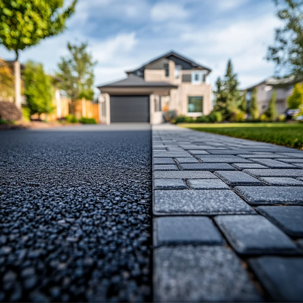 Asphalt vs Concrete Paver Driveway
