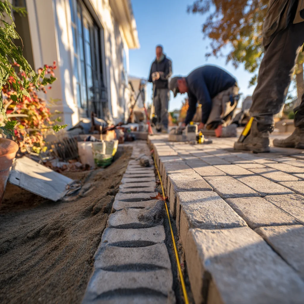 Check out the recommended slope for a paver patio