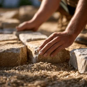 How to lay stone pavers the professional way